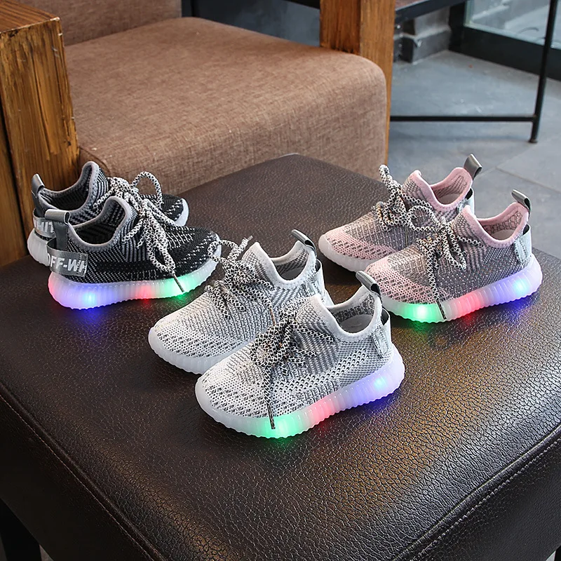 

Led Girls Boys Kids Shoes Luminous Glowing Children Sneakers Shoes Tennis Infantil Baby Sneakers Mesh Casual Glowing Kids Shoe