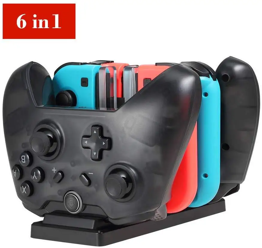 

Swich Fixed Charger 6-in-1 Small Handle Colorful NS Handle Four Sufficient + Double Pro Charger Nintendo Charger