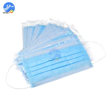 

2PCS 10PCS 20PCS 50PCS Dust Filter Face Mask 3 Layer Non-woven Breathable Protective Mouth Face Cover Safety Mask
