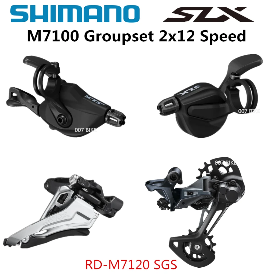 SHIMANO DEORE SLX M7100 набор групп горного велосипеда 2x12 Скорость 24 скорость 45T 51T M7100 переключение заднего переключателя переключения передач M7100