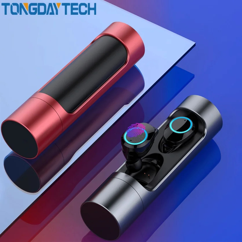 TWS наушники Tongdaytech X8 с поддержкой Bluetooth 5 0 и зарядным футляром на 1000 мА · ч|Наушники