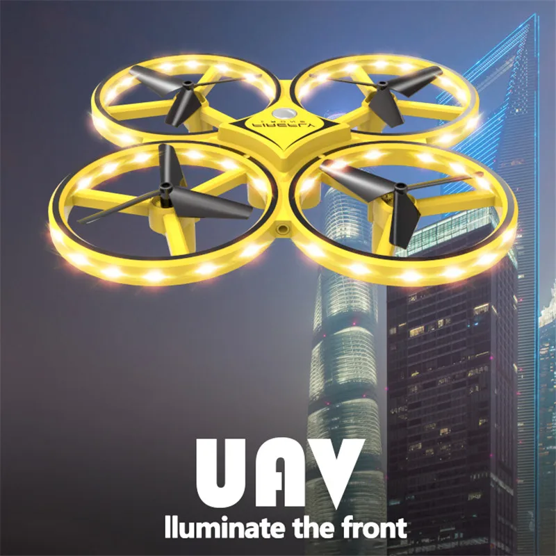 $26.99 Interactive Induction Drone Toys Quadcopter LED Light RTF UAV Aircraft Intelligent Watch Remote Con