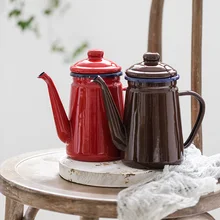 1 шт. 800 мл кофеварка, чайник с эмалью, бытовой ручной кофейник, кухонный чайник для кипячения воды, чайник для кофе