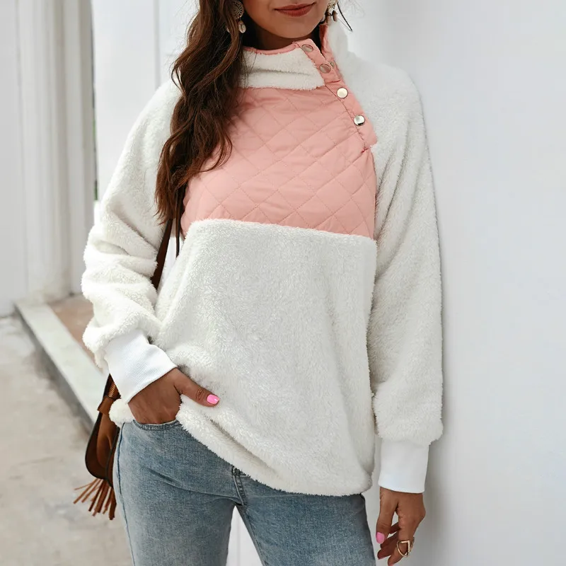 Осенние толстовки Женская толстовка Флисовая теплая Sudadera Mujer Тедди ленивый стиль