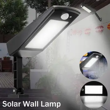 

Solar Power Wall Light PIR Motion Sensor Black Street Lamp Garden Home Light-Controlled Durable Fence Light Outdoor