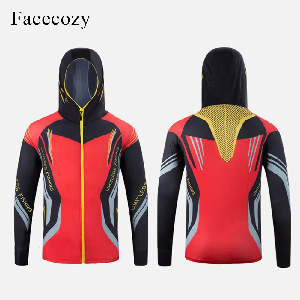 Мужская куртка с капюшоном Facecozy легкая спортивная защитой от солнца и УФ лучей из