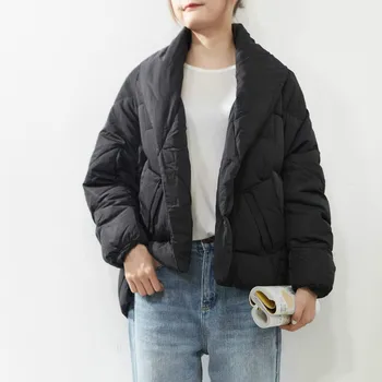 

2020 New Korean Vintage Warm White Duck Down Clothes Women Jacket Winter Casacos Feminino Oversized Parkas Female Coat SLN1