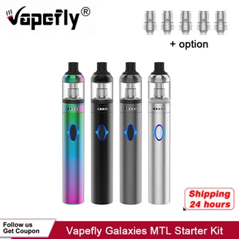 

Electronic Cigarettes Vapefly Galaxies MTL Starter Kit 1400mAh 1.8ml 30W Galaxies MTL Mesh Coil Vape Vaporizer VS Justfog Q16pro