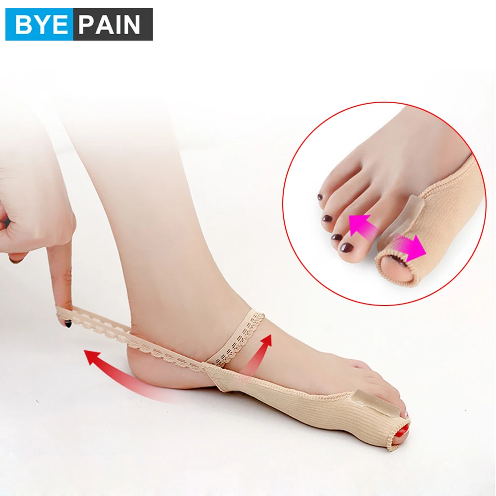 1Pair Bunion Corrector Gel Pad Stretcher Nylon Hallux Valgus Protector Guard Foot Care Toe Separator Orthopedic Straightener new 2pcs 1pair bunion corrector gel pad stretch nylon hallux valgus protector guard toe separator orthopedic supplies foot care