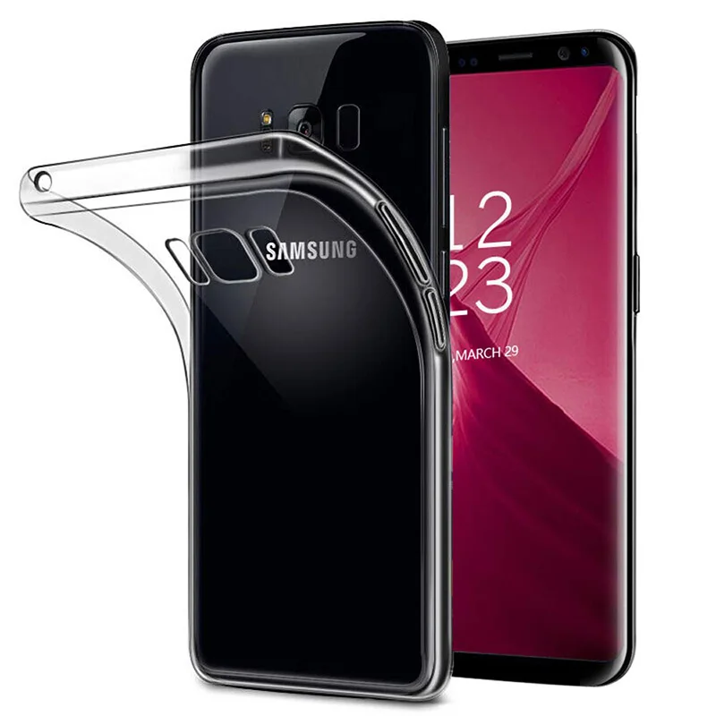 Ультратонкий силиконовый прозрачный ТПУ чехол для телефона Samsung Galaxy S8/S8 Plus S8Plus