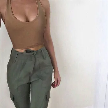 

Women Tank Tops Summer Sleeveless cropped 2019 Summer New Arrival Female Solid Tank Top S M L XL