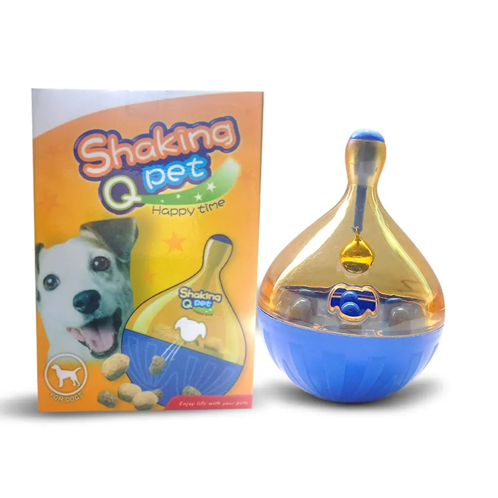 

Dog Cat Pet Treat Ball Interactive Toys Tumbler Design Food Dispensing Tumbler Toy Increases IQ and Mental Stimulation Dropship