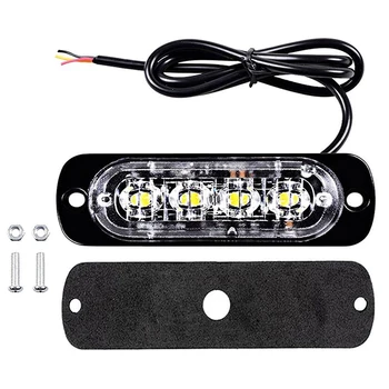 

Light Car Flashing Light Lamp SUV Van Kit Accessory DC 12V-24V Blue 4LED Beacon