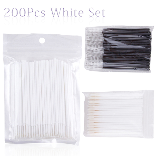 Eyelash Brush Microbrush Spoolie Disposable Cotton Swab Lip Eyebrow Brush Mascara Wand Applicator Lashes Cosmetic Tools
