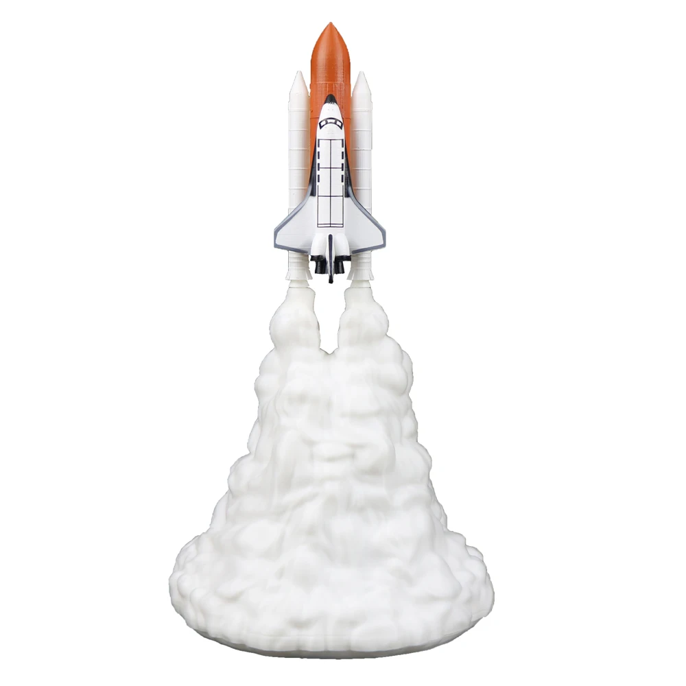 Новая 3D печать космическая челнока лампа перезаряжаеый ночник с разъемом USB свет для любителей космоса ракетная лампа украшение комнаты дропшиппинг