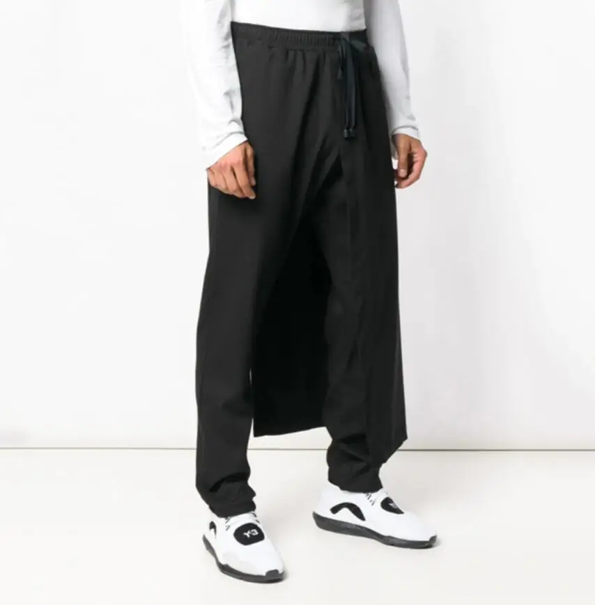 

27-46 2024 New Men's Clothing GD Hair Stylist Fashion Catwalk Asymmetric Fake Two Piece Harem Pants Culotte