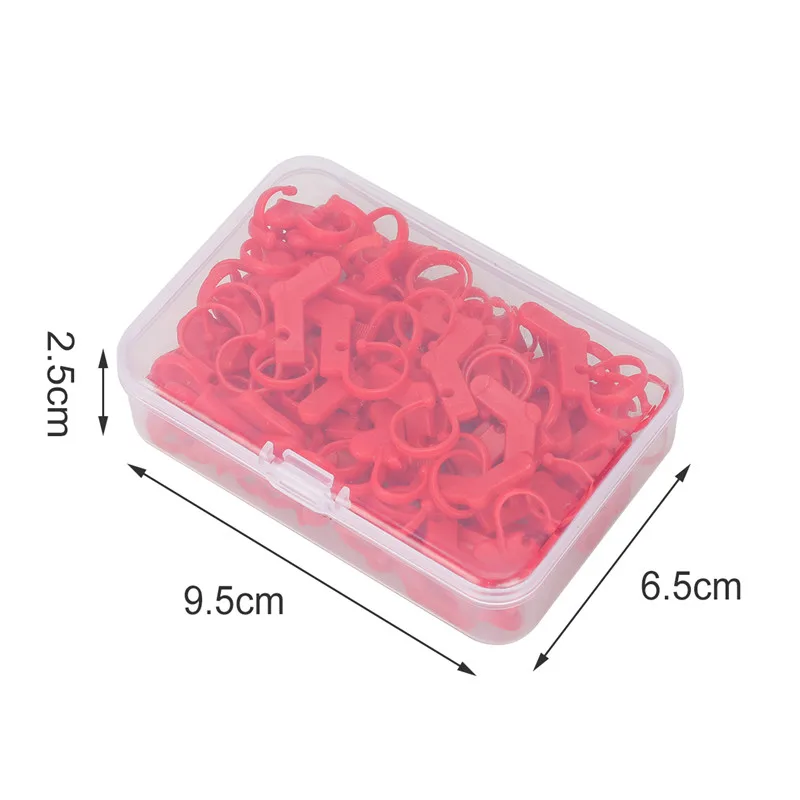 KOKNIT-100pcs-box-Stitch-Markers-Red-Knitting-Crochet-Locking-Holder-Needle-Sewing-Accessories-50pcs-Heart-and