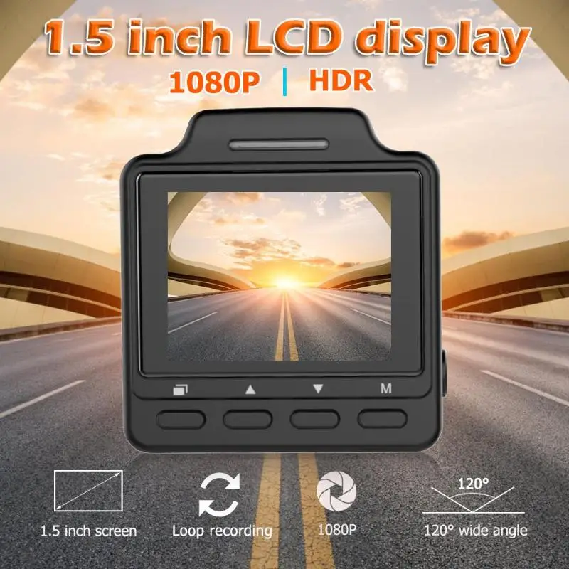 Мини HD1080p 120°view Автомобильный видеорегистратор Камера Sunper ночная версия 24H 1,5 дюймов ЖК-видеорегистратор захватывающий маленький DV внешний вид дизайн стиль