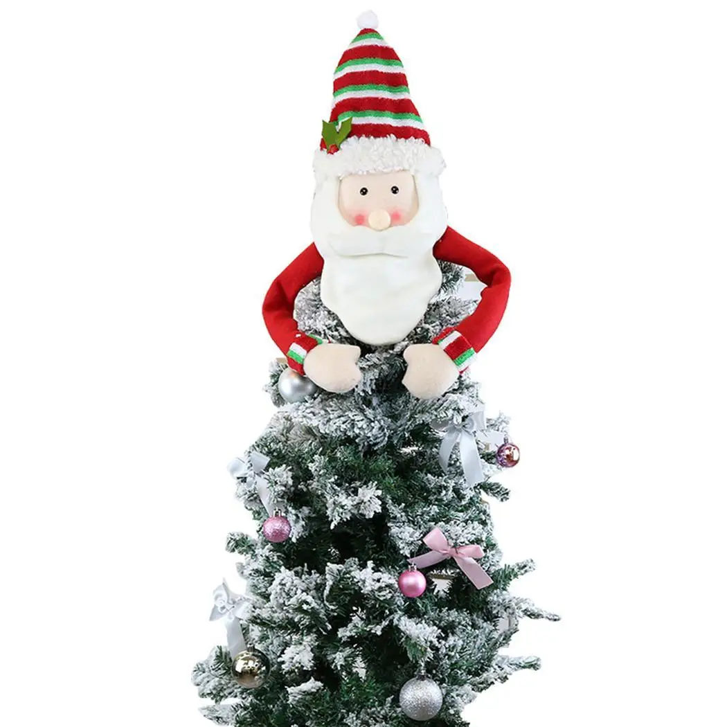 

Christmas Tree Top Star Ornament Christmas As Picture Tree Santa Claus, Snowman, Deer Decoration