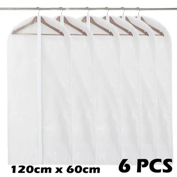 

6pcsZip Up Hanging Suit Dress Coat Garment Bag Clothes Cover Dustproof Bags Brand New And High Quality High Quality