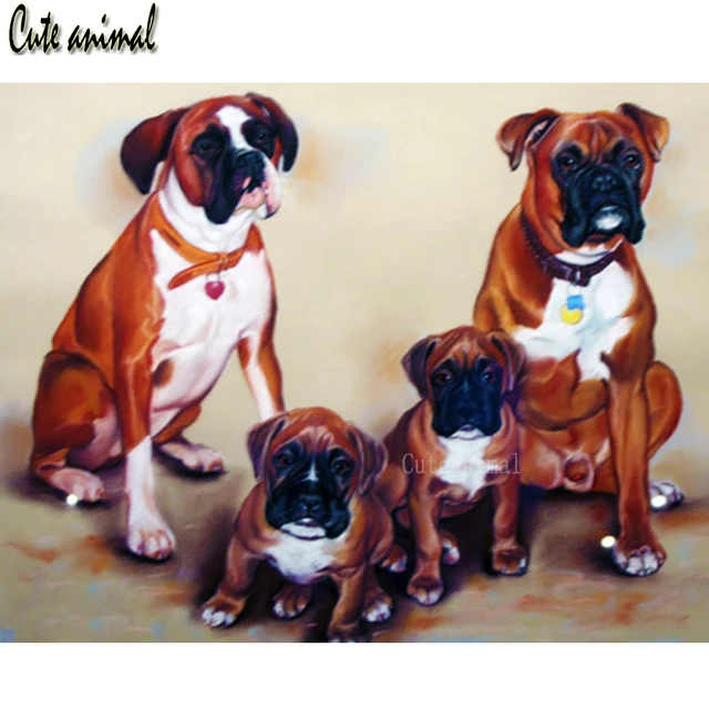 Colourful Dog - Diamond Art 30x40cm 45pcs - Paint My Numbers