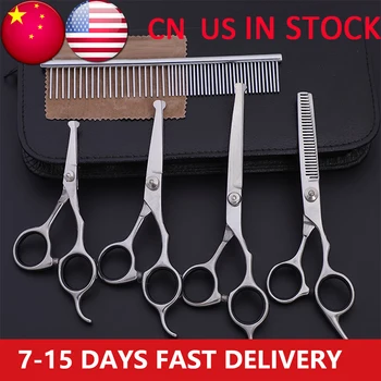 

6.5 inch Cutting Thinning Styling Tool Set Hair Scissors Stainless Steel Salon Hairdressing Shears Flat Teeth Blades Round head