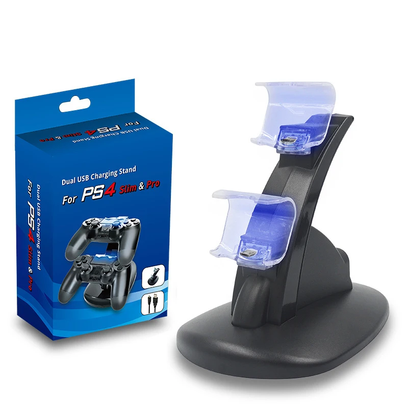 USB Dual Gamepad Charger dock Controller Game Controller Power Supply Charging Station Stand For PS4 PS4