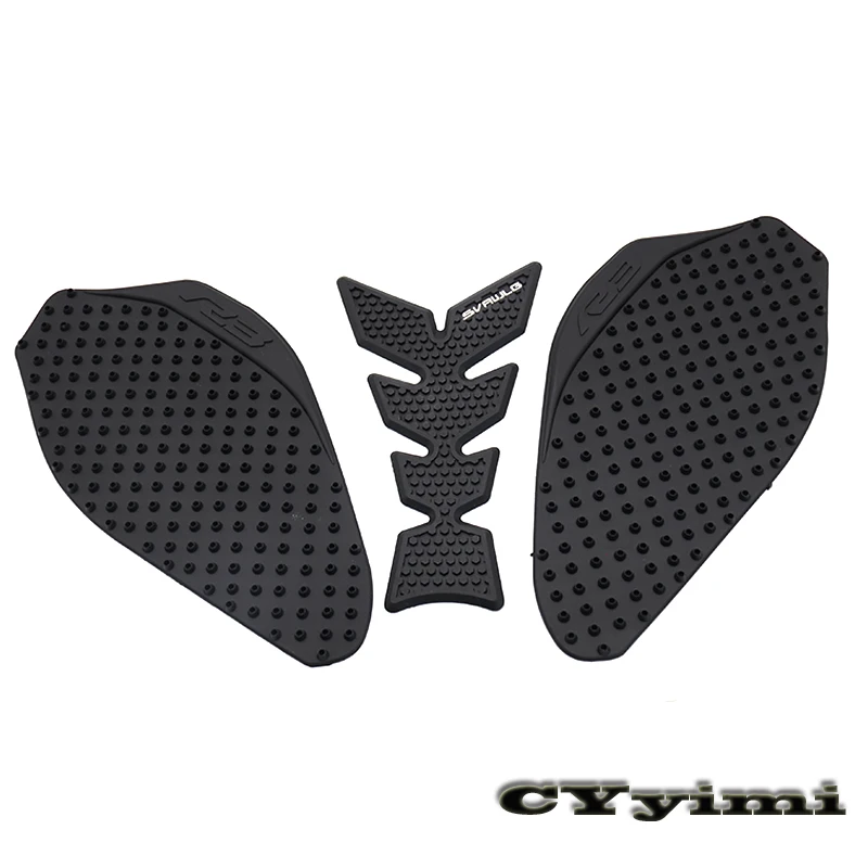 Motorrad Anti Slip Tank Pad Aufkleber Seite Gas Fisch Knochen Knie Grip Schutz Abziehbilder Für Yamaha YZF R3 YZFR3 2019 20