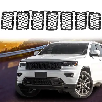 

X Autohaux Matte Black Jeep Grille Inserts Front Trim Kit for 2017-2020 Jeep Grand Cherokee