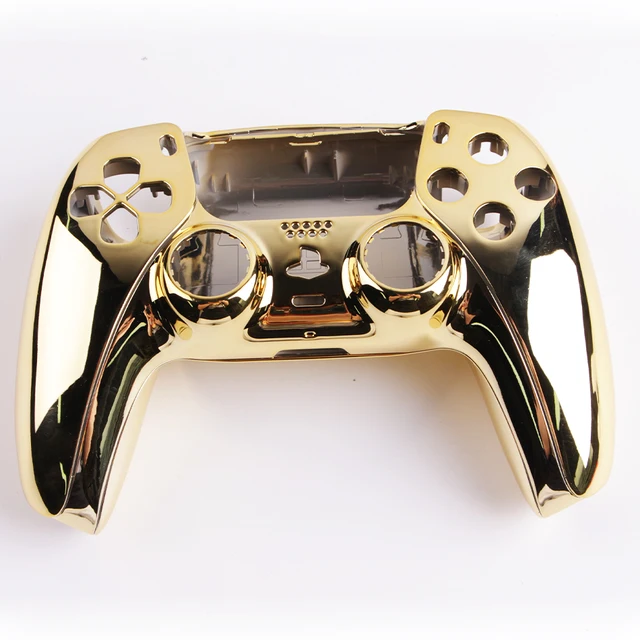Minithink Gamepad Cover for PS5 Front Middle Controller Replacement Decorative Shell for Playstation 5 Games Accessories Gold