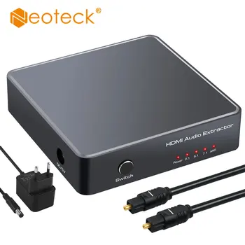 

Neoteck 4K HDMI Audio Extractor HDMI to HDMI Optical TOSLINK SPDIF 3.5mm Analog Stereo Audio Converter HDMI Splitter Adapter