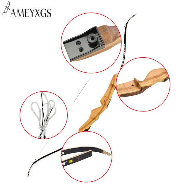  US $109.80 54inch Archery 22lbs Recurve Wooden Riser Child Traditional Right Hand Huntin