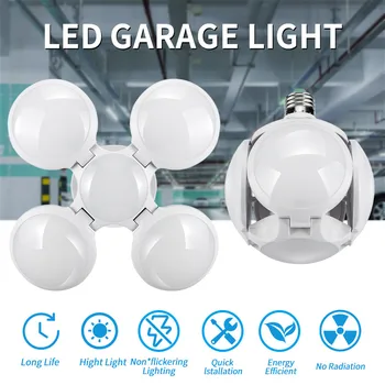 

40W Deformable Football LED Light E27 Garage Light Folding Bulb UFO Lamp Gift Long Lasting Energy Efficient LED Lights Bulbs #N3