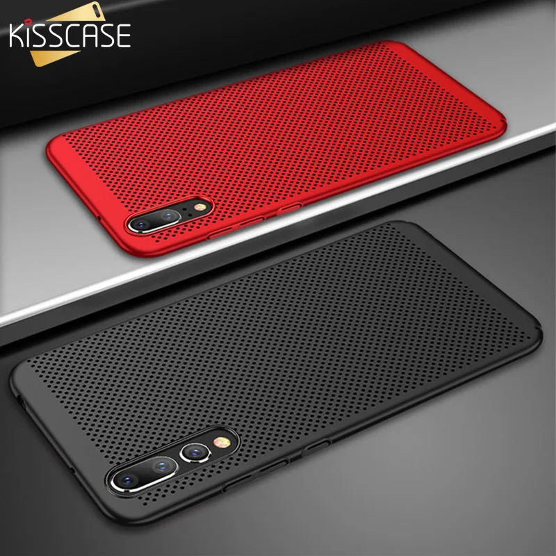 

KISSCASE Summer Hollow Phone Case For Huawei P30 P20 P10 Lite Mate 20 10 Pro Heat Dissipation Cases For Honor 8 9 10 Lite Covers