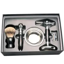 CSB Набор для бритья барсук щетка для бритья волос тройное лезвие бритва и держатель для бритья подставка набор мисок для мыла