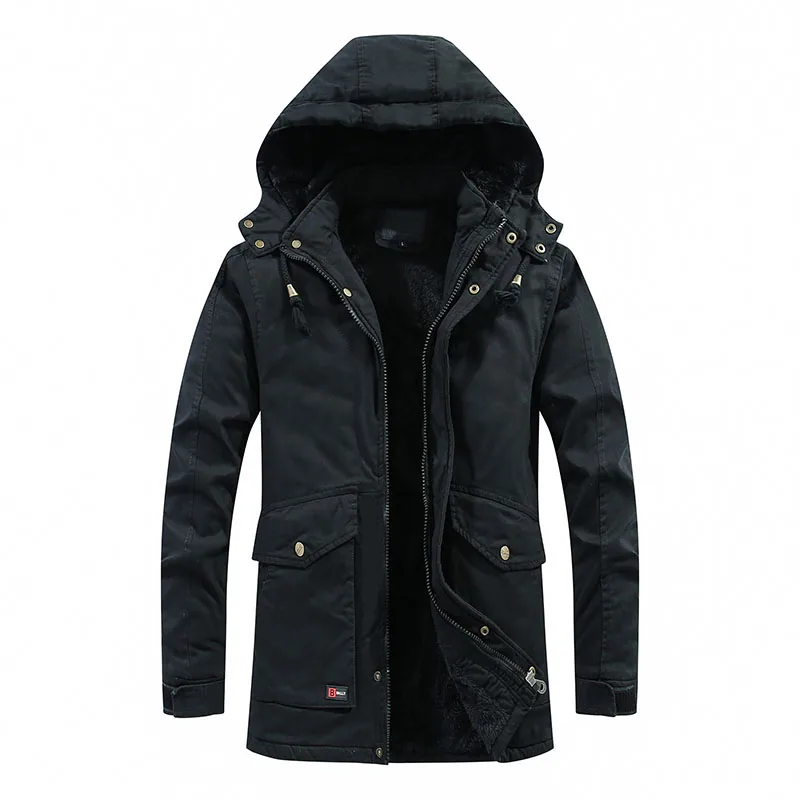 Мужская зимняя куртка новинка Manteau Homme куртка с капюшоном Длинная Куртка пальто однотонные Цветные парки хлопковая стеганая молодежная одежда зимнее пальто