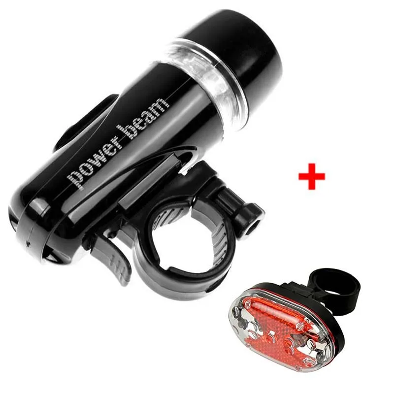 Black with Taillight Высокое качество 5 Led велосипедный передний головной свет+ задний фонарь набор Водонепроницаемый дорожный MTB горный велосипед задняя велосипедная фара фонарь - Цвет: Black with Taillight