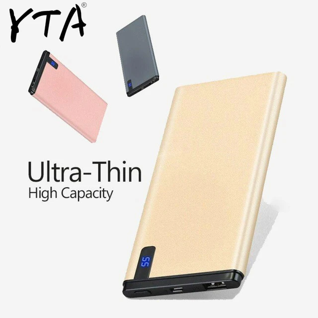 

Slim 30000mAh Power Bank Portable Ultra-thin Polymer Powerbank battery poverbank 30000mah With LED Light for Mobile Phone