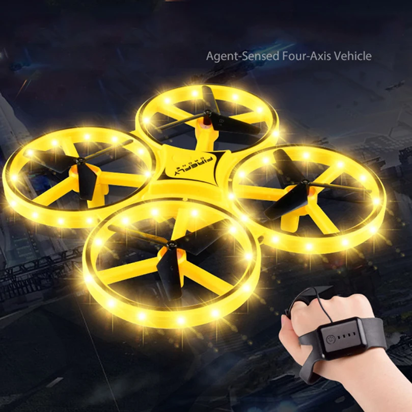 Mini Helicopter Induction Drone Smart Watch Hand Gesture Sensor Remote RC Aircraft UFO Flying Quadcopter Interactive Kids Toys Mini Helicopter Induction Drone Smart Watch Hand Gesture Sensor Remote RC Aircraft UFO Flying Quadcopter Interactive Kids Toys