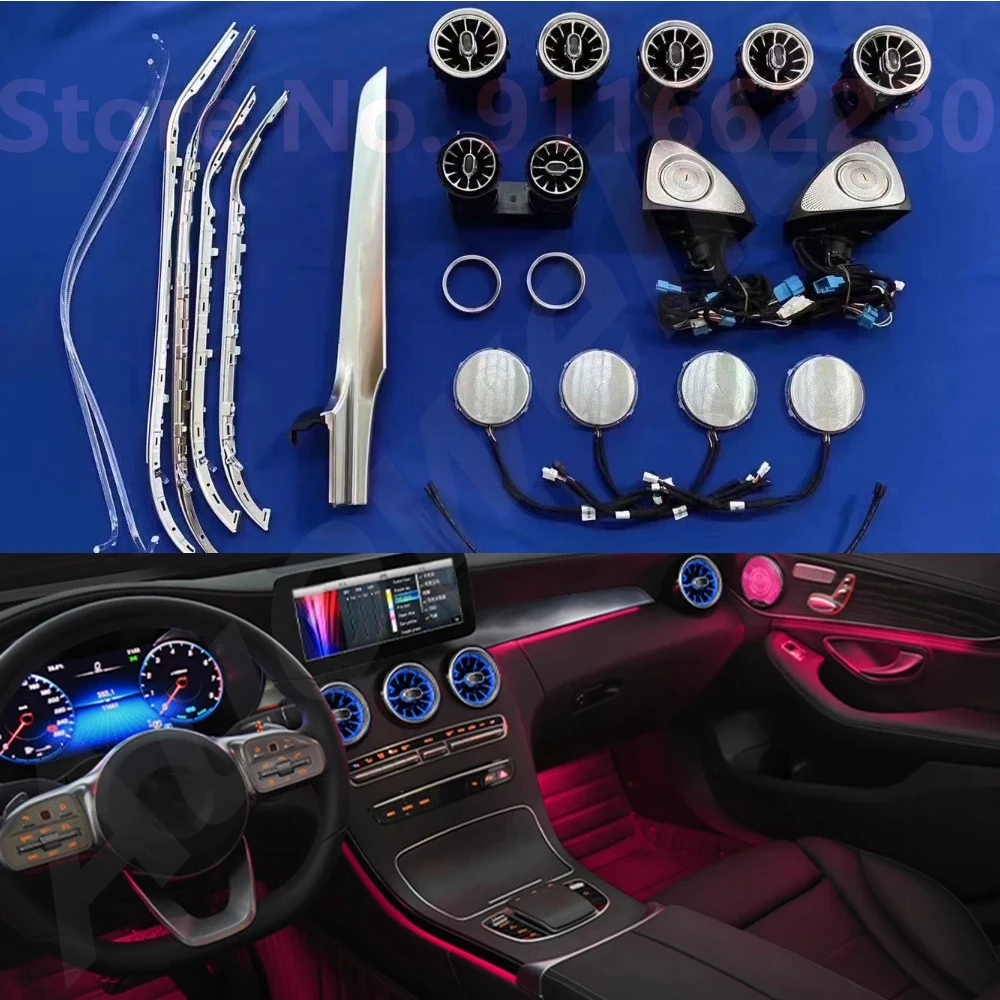 64 Color Whole Car Set Ambient Light For C/glc W205 X253 20142021 Door