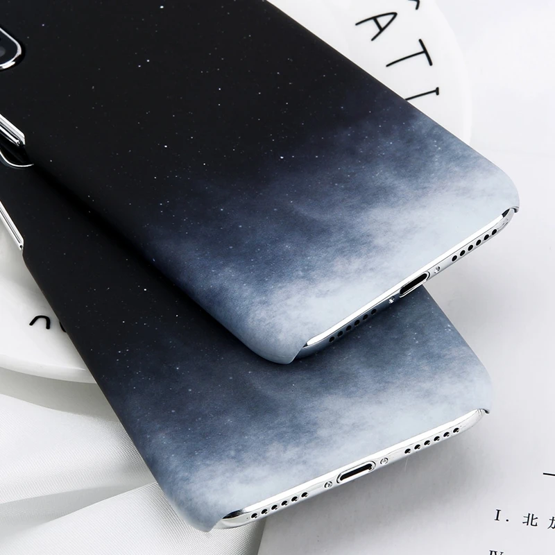 Lovebay чехол для телефона для iPhone 11 6 6 S 7 8 Plus X XR XS 11Pro Max звездное небо Луна Звезда вулканический ультра тонкий жесткий PC чехол