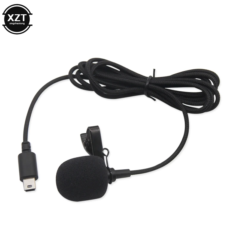 1.5m 유선 액티브 클립 DV Lavalier 미니 USB 마이크 Gopro Hero 3 3+ 4 액션 카메라용 스테레오 전문 클립온 마이크