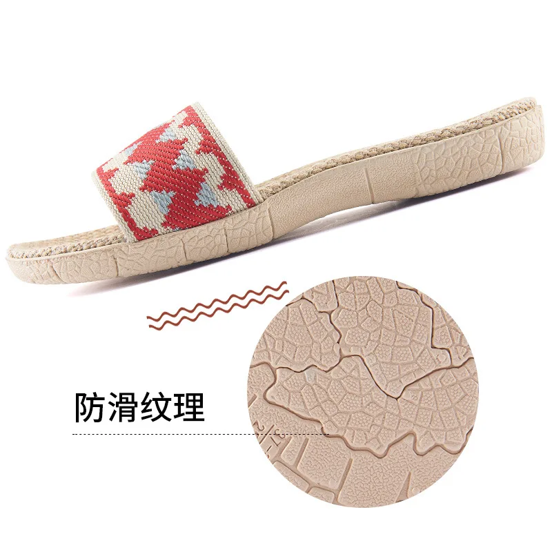 

Buy One Get Summer Days ma tuo xie Women's Indoor Anti-slip Household Couples Floor Stripes Home Slippers Men's Summer