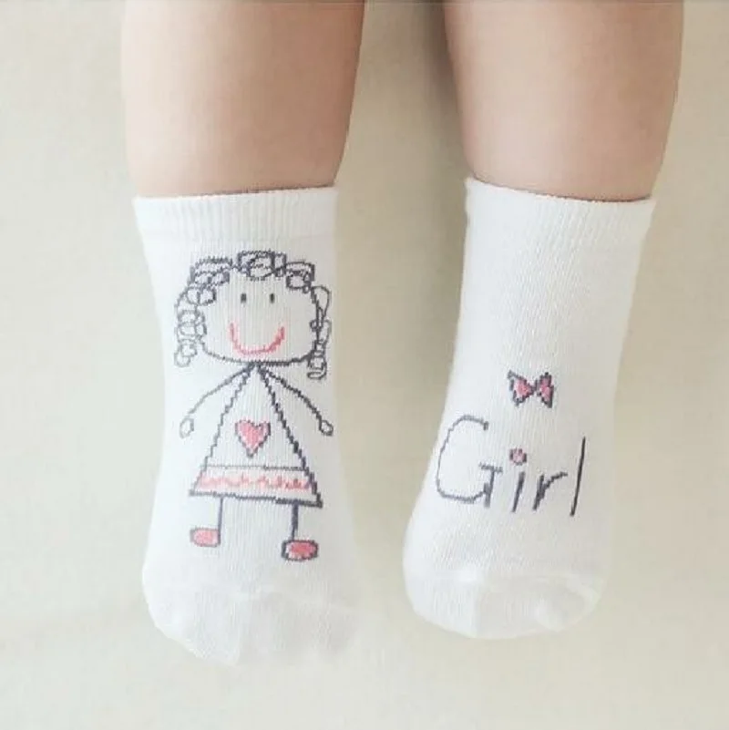 Girl 1 пара милых детских носков носки-тапочки для новорожденных хлопковые носки мягкие дышащие носки противоскользящие латексные носки для детей 0-20-2 лет - Цвет: Girl