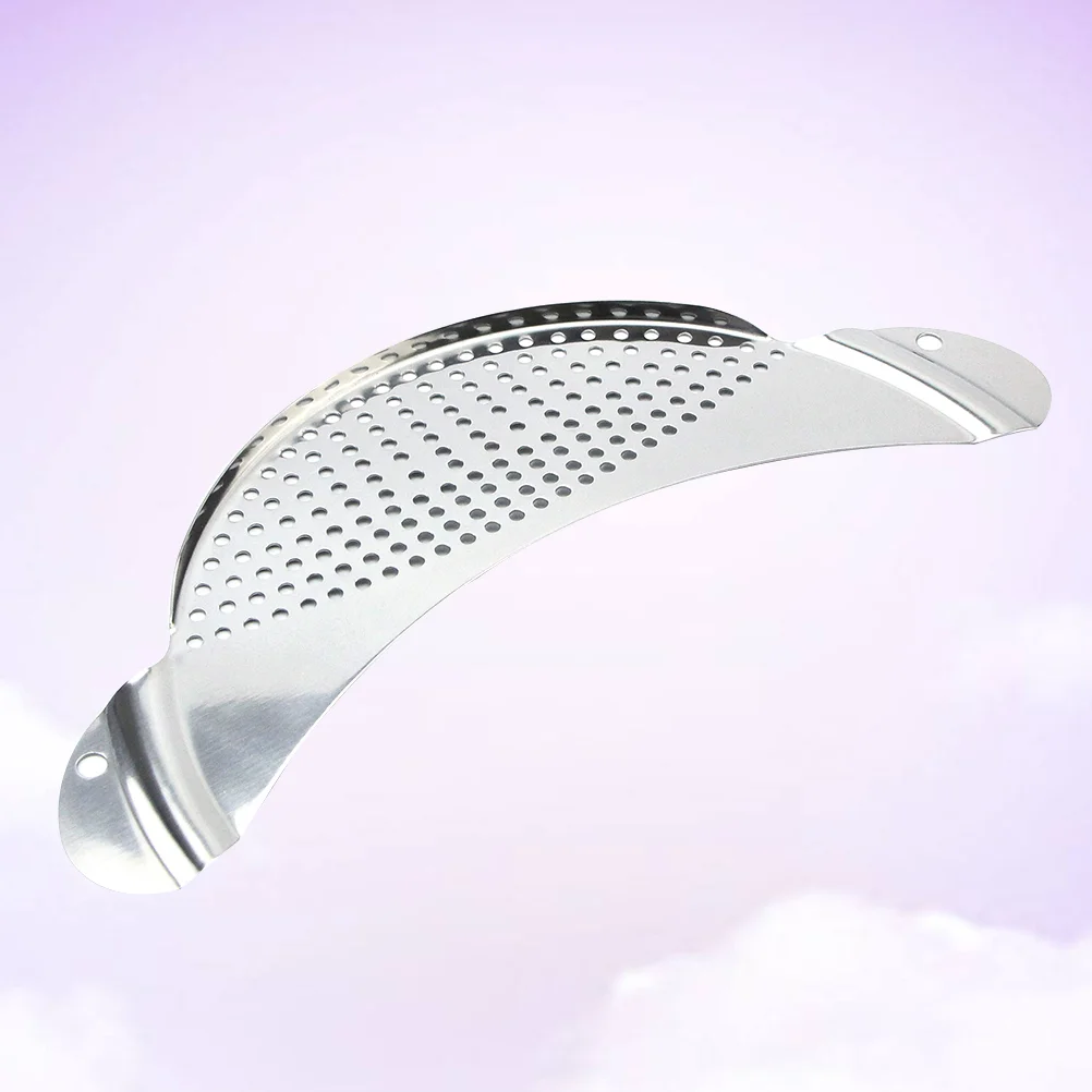 Stainless Steel Pan Pot Drainer Spaghetti Pasta Strainer Easy Draining Kitchen Tool (Silver