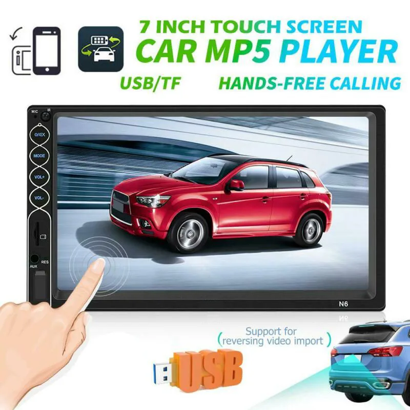 Авто стерео радио 2DIN " HD MP5 MP3 FM Bluetooth Сенсорный экран+ камера часть