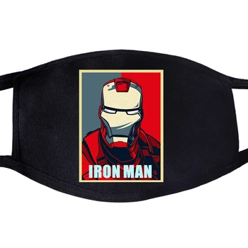 

Superhero Iron Man Tony Stark The Avengers Pattern Face Mask Mouth 1pcs Dustproof Unisex Anti Dust Respirator Protective Masks
