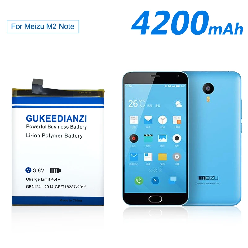 GUKEEDIANZI BT42C 4300 мАч телефон батарея для Meizu Meizy M2 Note мобильный сменный аккумулятор