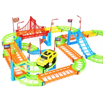 

Electric Rail Car Creative DIY Variety Track Children's Toys Small Train Parent-child Interaction Exchange Birthday Gift 572805
