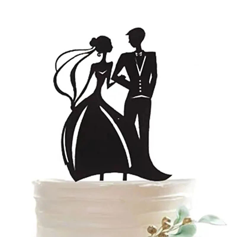 Cake Flags Love Heart Wedding Cake Topper Bride Groom Wedding Party Baking Decor Engagement Supplies cake topper cake decorations cake toppers